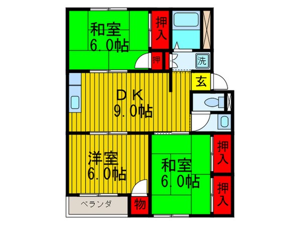 メゾンドリバージュの物件間取画像